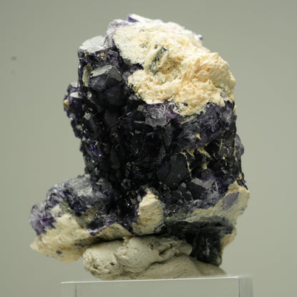 Seltene Phantom Fluorit, Orthoklas, Hyalit Opal Stufe Erongo, Namibia 44*38*34mm #13830
