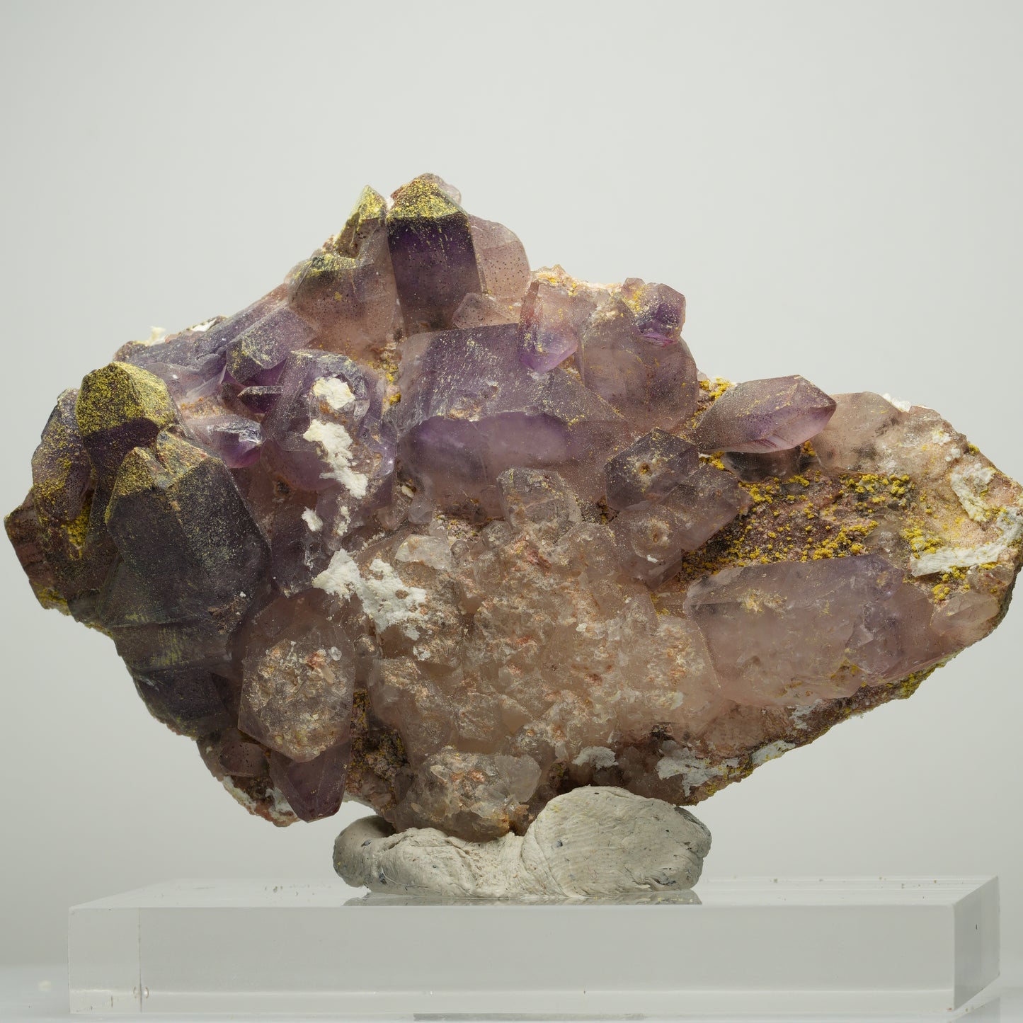 Skelett Phantom Amethyst Eisen Zepter auf Matrix Brandberg, Namibia 96*62*31mm #13895