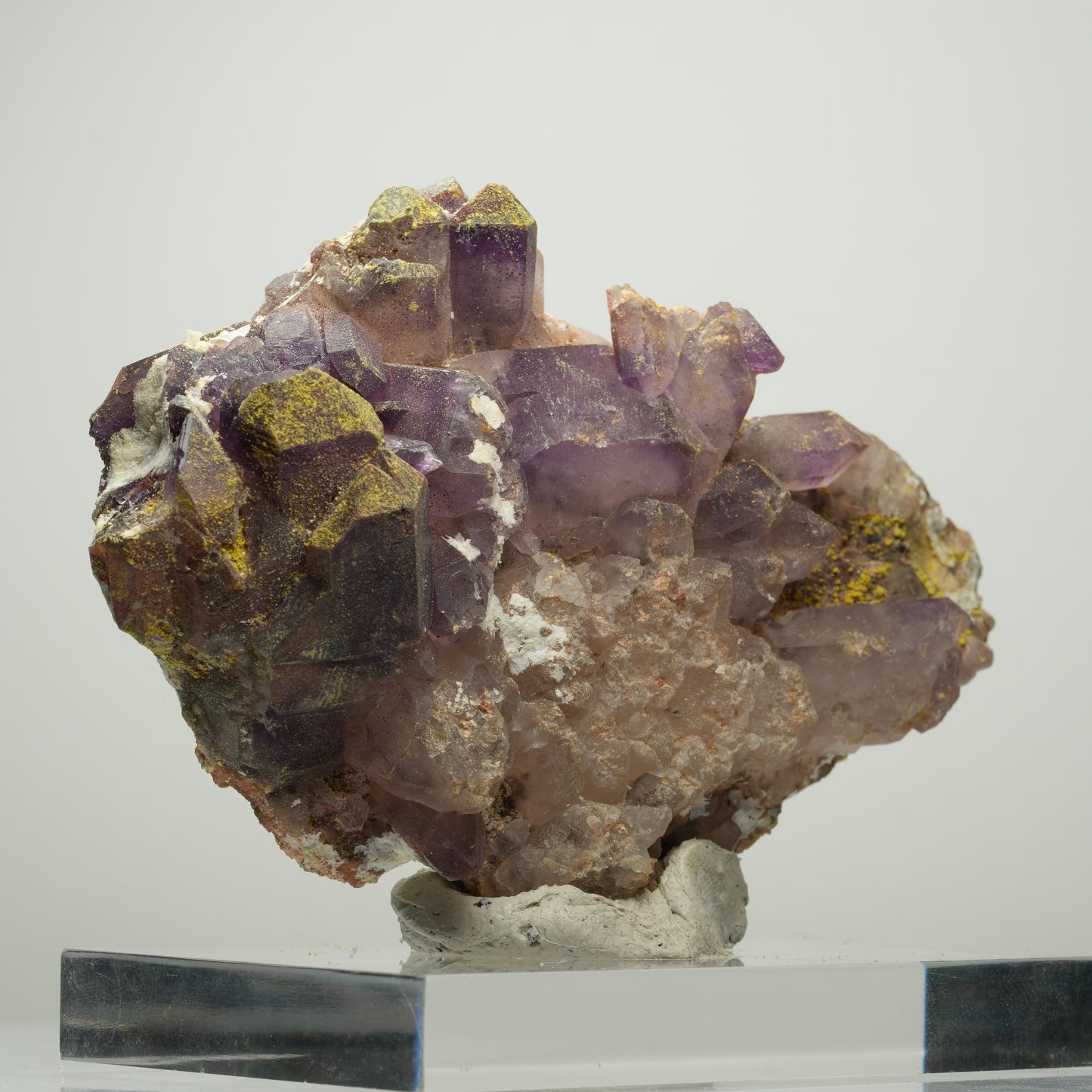 Skelett Phantom Amethyst Eisen Zepter auf Matrix Brandberg, Namibia 96*62*31mm #13895