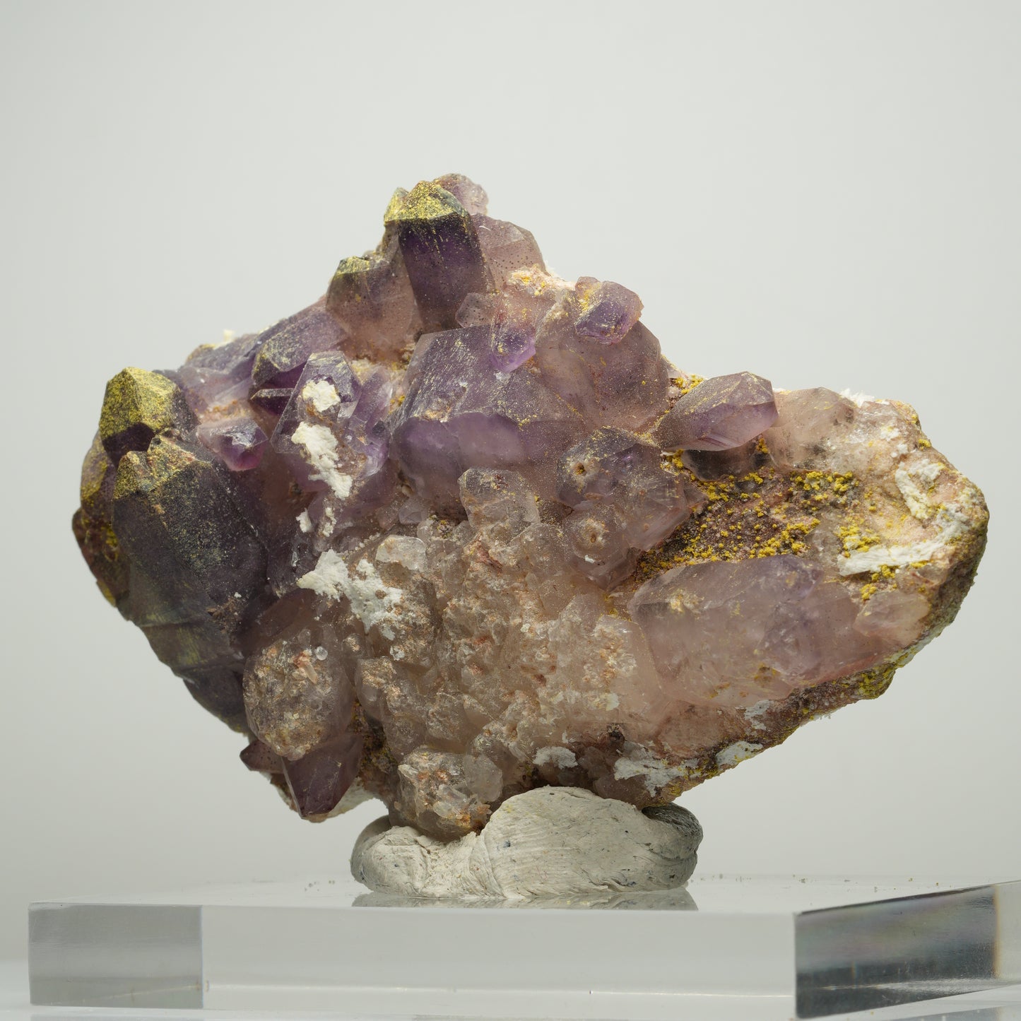 Skelett Phantom Amethyst Eisen Zepter auf Matrix Brandberg, Namibia 96*62*31mm #13895
