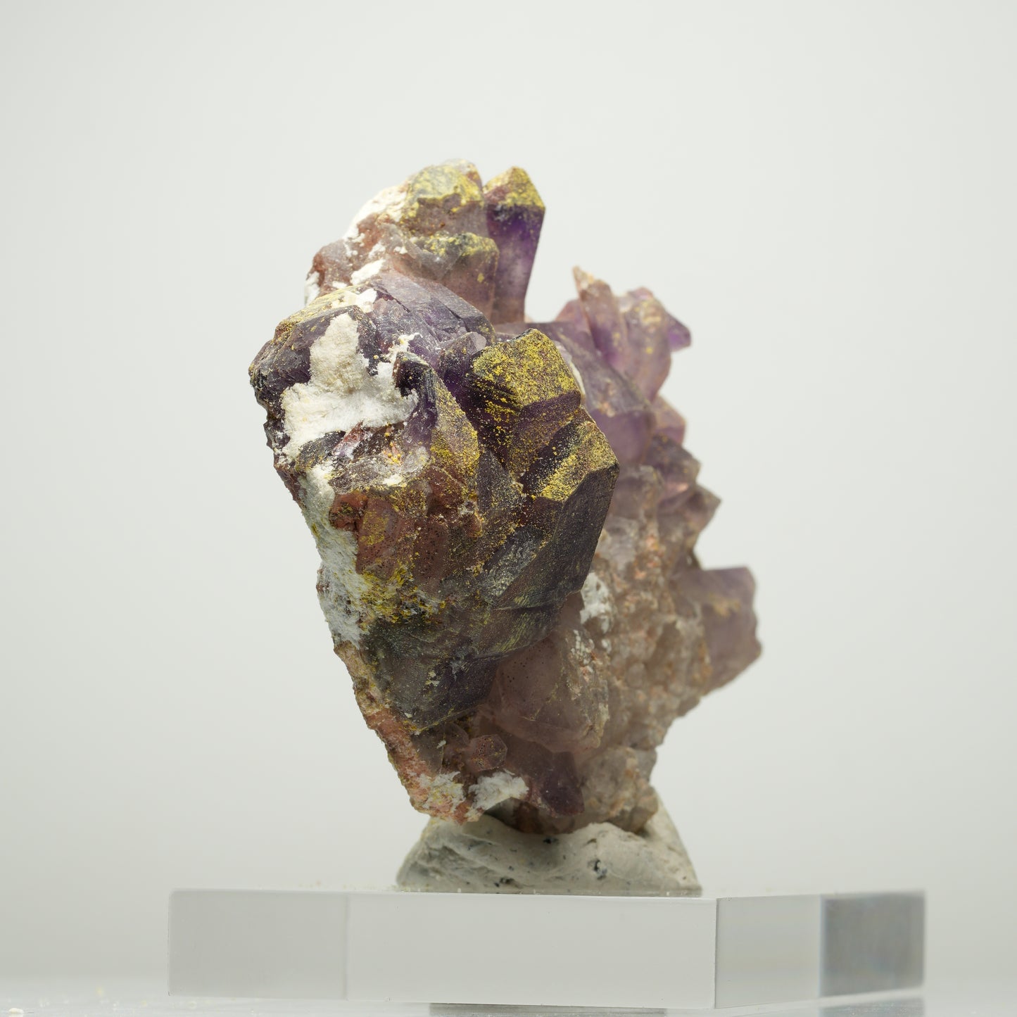 Skelett Phantom Amethyst Eisen Zepter auf Matrix Brandberg, Namibia 96*62*31mm #13895