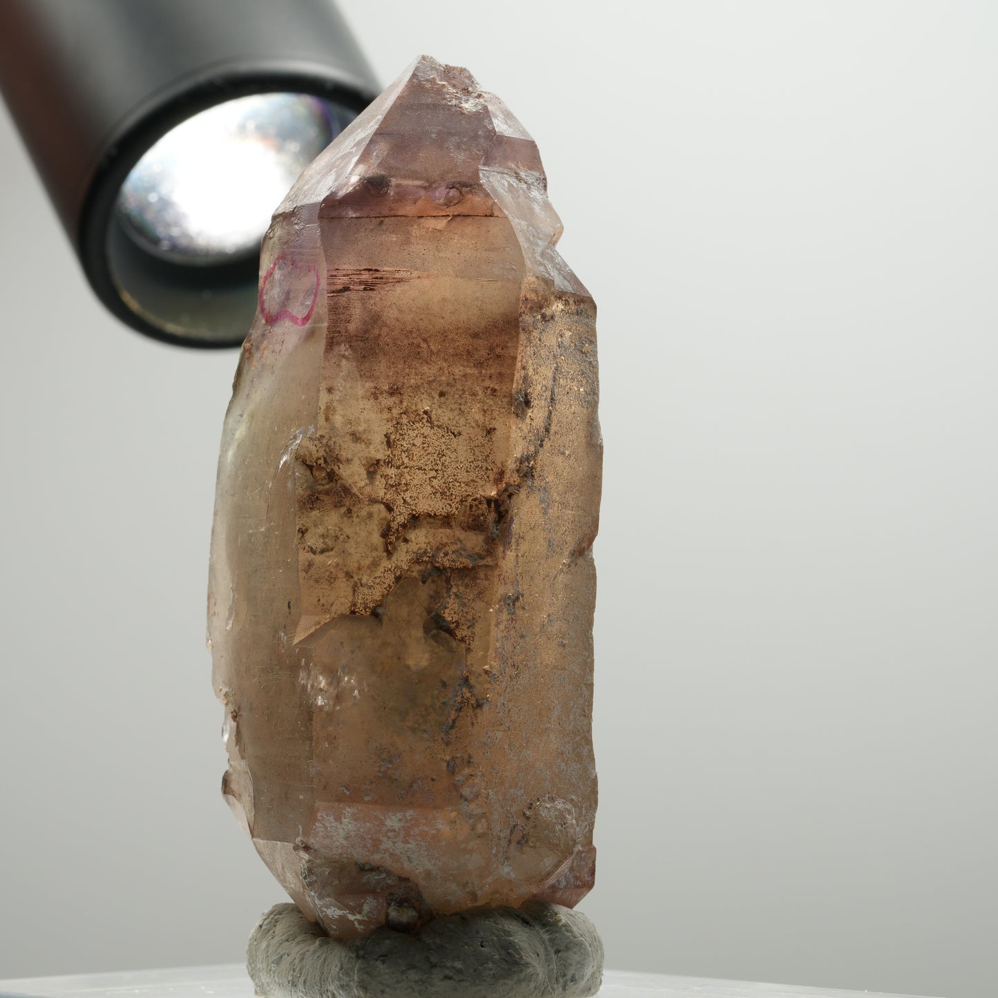 Enhydro Skelett Phantom Amethyst Spitze, 1x Blase Brandberg, Namibia 75*31*30mm #13901