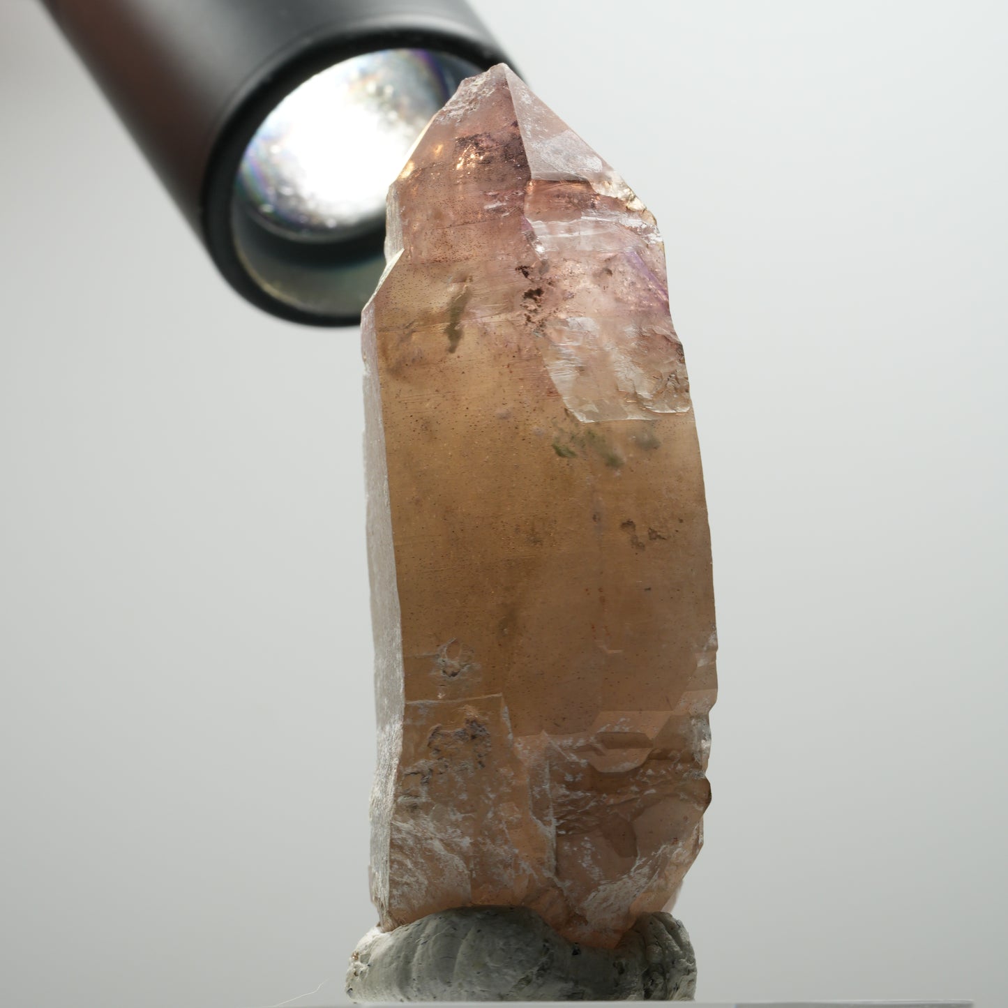 Enhydro Skelett Phantom Amethyst Spitze, 1x Blase Brandberg, Namibia 75*31*30mm #13901