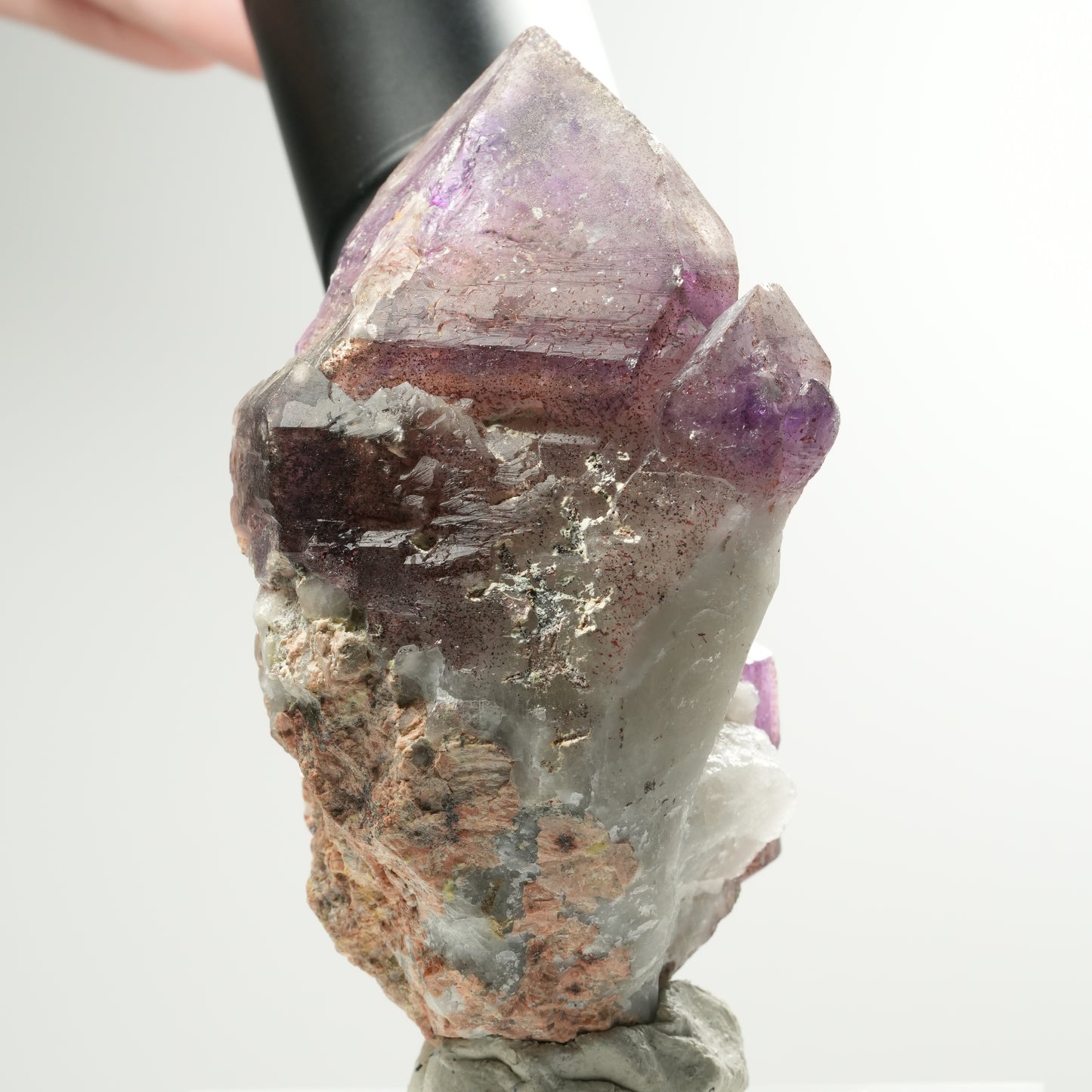 XL Skelett Phantom Amethyst Eisen Zepter Stufe Brandberg, Namibia 96*94*53mm #13902