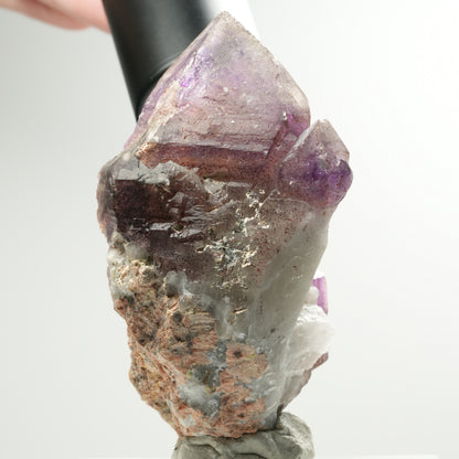 XL Skelett Phantom Amethyst Eisen Zepter Stufe Brandberg, Namibia 96*94*53mm #13902