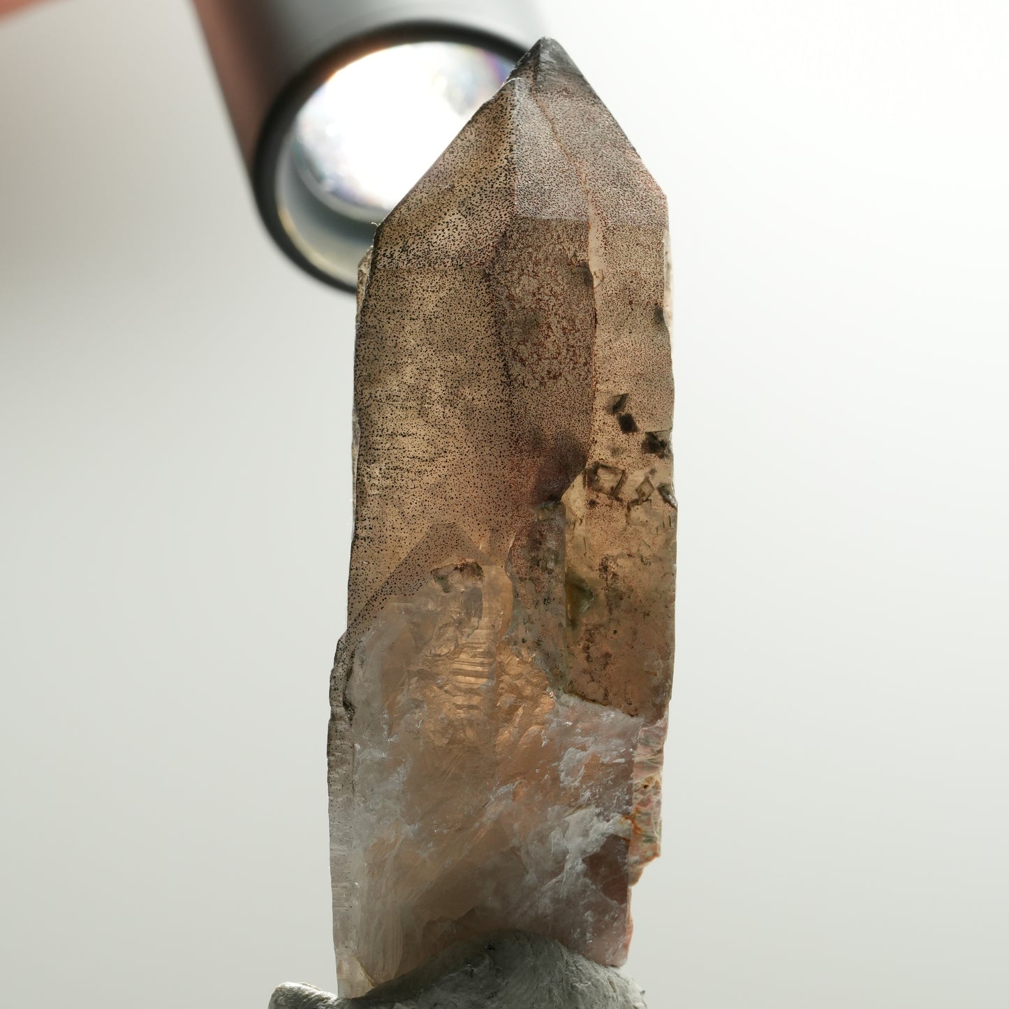 Seltene Skelett Phantom Amethyst Spitze Brandberg, Namibia 83*44*27mm #13903