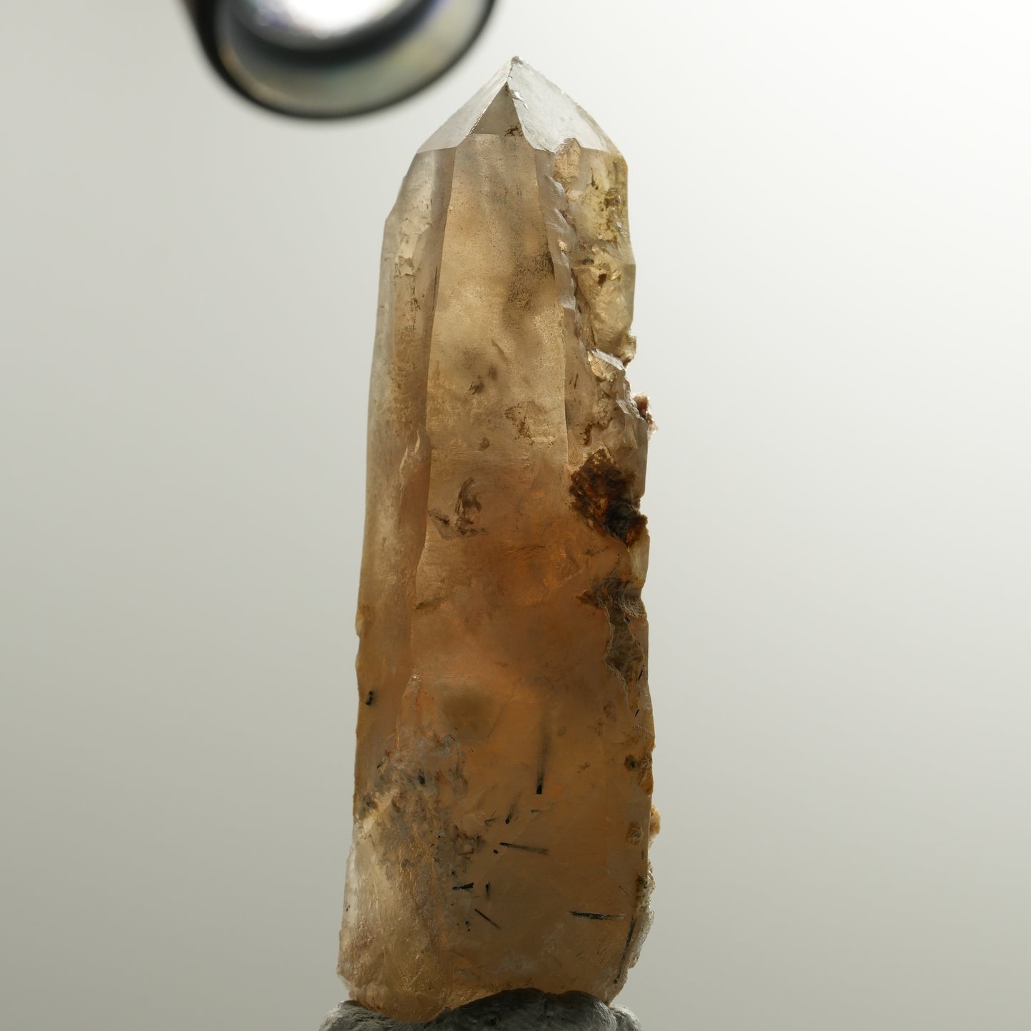 Phantom Rauchquarz, Goshenit (Beryl), Hyalit, Schörl Turmalin Erongo, Namibia 79*26*25mm #13904