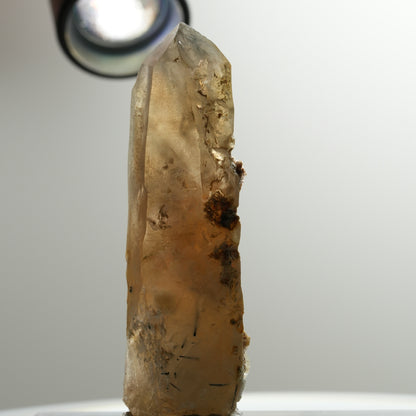 Phantom Rauchquarz, Goshenit (Beryl), Hyalit, Schörl Turmalin Erongo, Namibia 79*26*25mm #13904