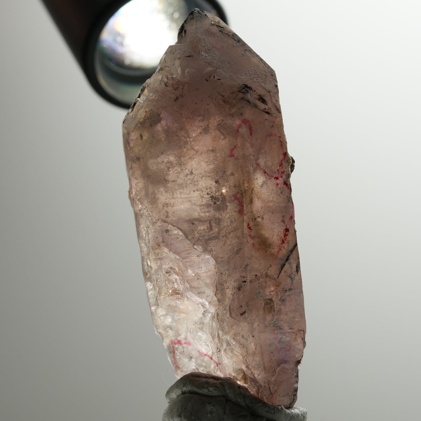 Enhydro Skelett Phantom Amethyst, 2x Blase (große) Brandberg, Namibia 78*32*21mm #13905