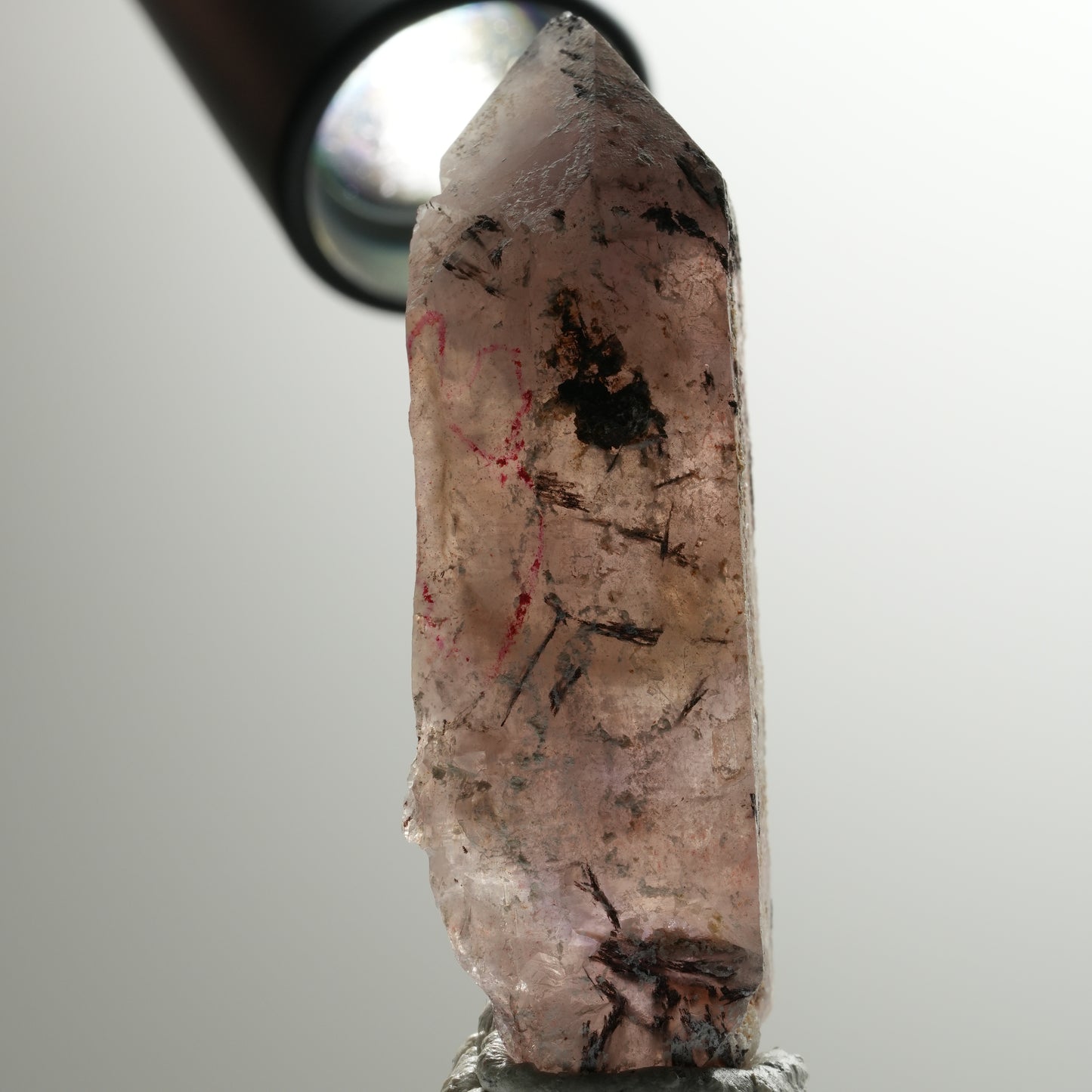 Enhydro Skelett Phantom Amethyst, 2x Blase (große) Brandberg, Namibia 78*32*21mm #13905