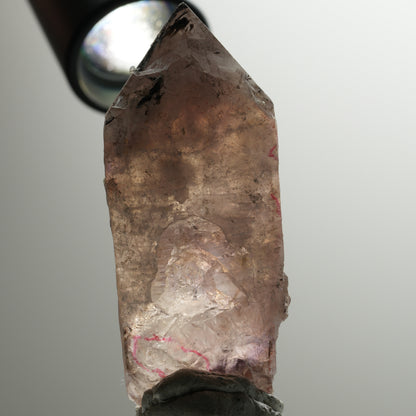 Enhydro Skelett Phantom Amethyst, 2x Blase (große) Brandberg, Namibia 78*32*21mm #13905