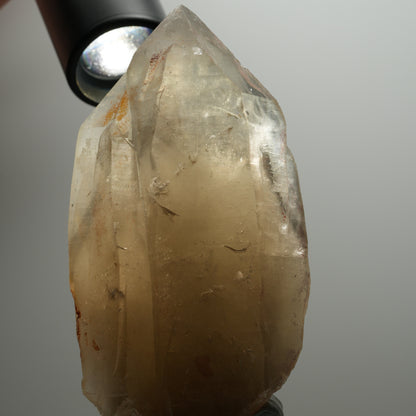 XL Skelett Rauchquarz Kristall Spitze mit Hyalit Opal Erongo, Namibia 112*58*41mm #13907