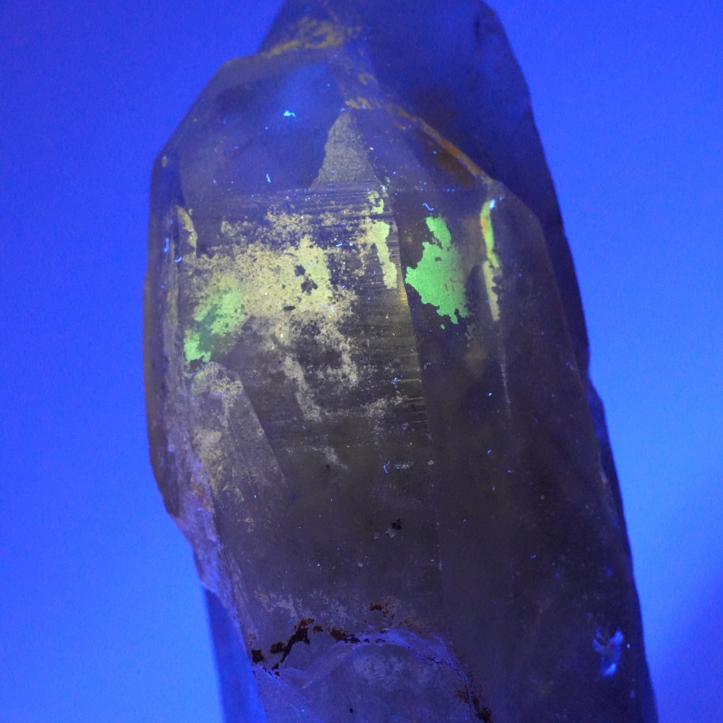 XL Skelett Rauchquarz Kristall Spitze mit Hyalit Opal Erongo, Namibia 112*58*41mm #13907