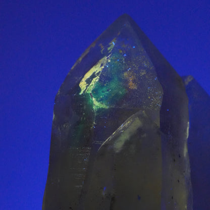 XL Skelett Rauchquarz Kristall Spitze mit Hyalit Opal Erongo, Namibia 112*58*41mm #13907