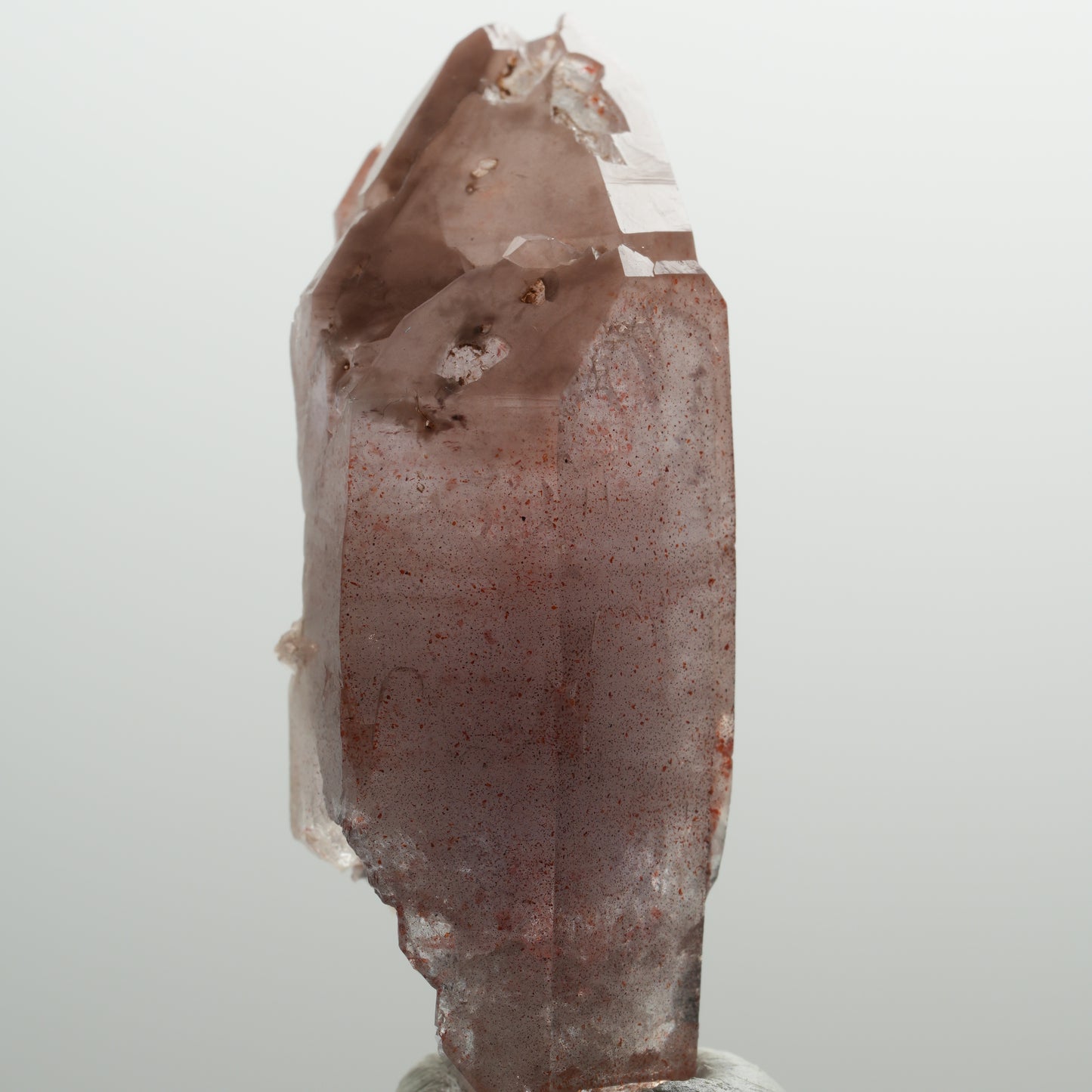 Skelett Phantom Amethyst DT Spitze mit Eisen Brandberg, Namibia 54*20*17mm #13911