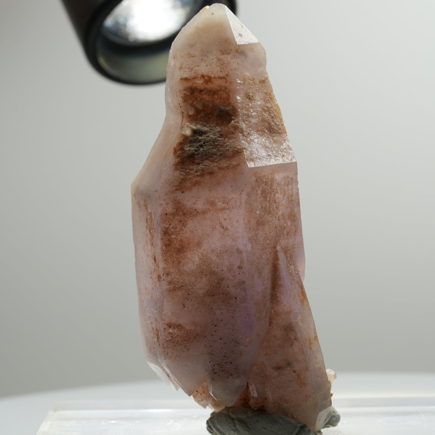 Enhydro Skelett Phantom Amethyst Spitze, 1x Blase Brandberg, Namibia 74*32*25mm #13916