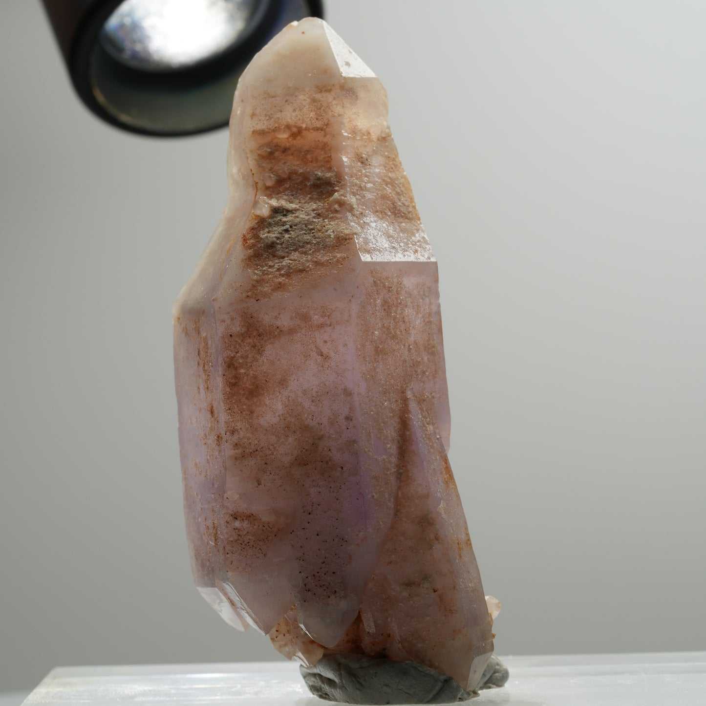 Enhydro Skelett Phantom Amethyst Spitze, 1x Blase Brandberg, Namibia 74*32*25mm #13916