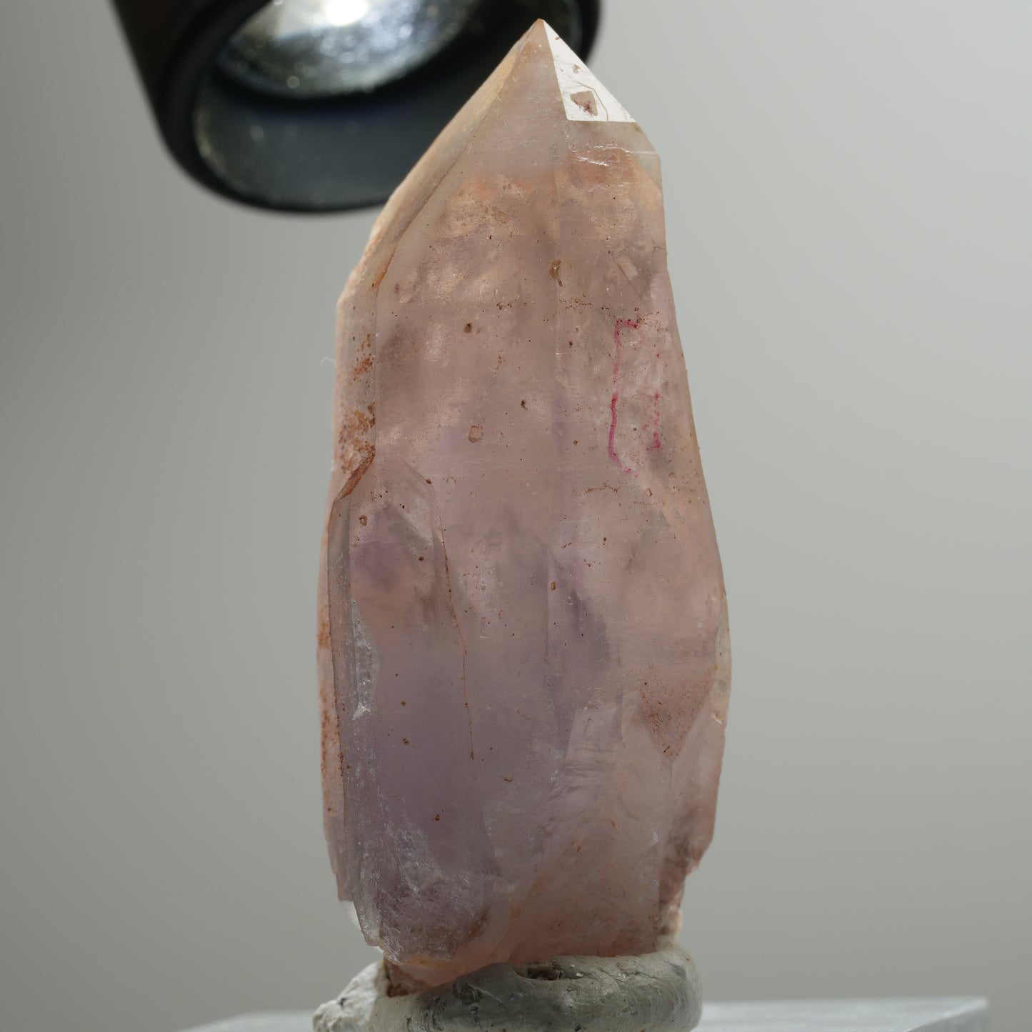 Enhydro Skelett Phantom Amethyst Spitze, 1x Blase Brandberg, Namibia 63*31*26mm #13923