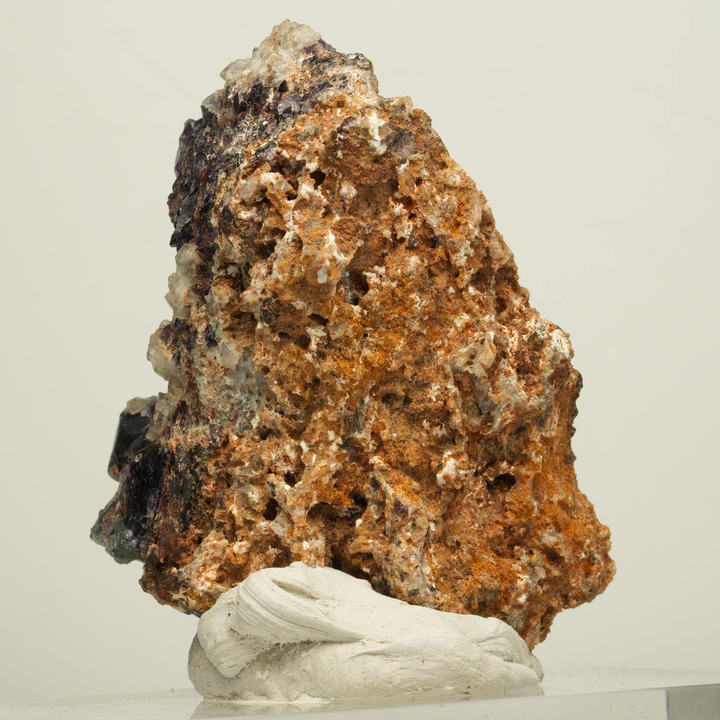 Seltene Phantom Fluorit Würfel, Quarz Stufe Erongo, Namibia 57*46*41mm #13930