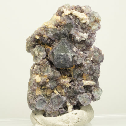 Phantom Fluorit hexagonal, Muskovit Stufe Erongo, Namibia 65*47*14mm #13931