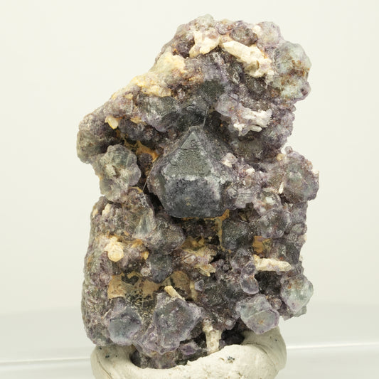 Phantom Fluorit hexagonal, Muskovit Stufe Erongo, Namibia 65*47*14mm #13931