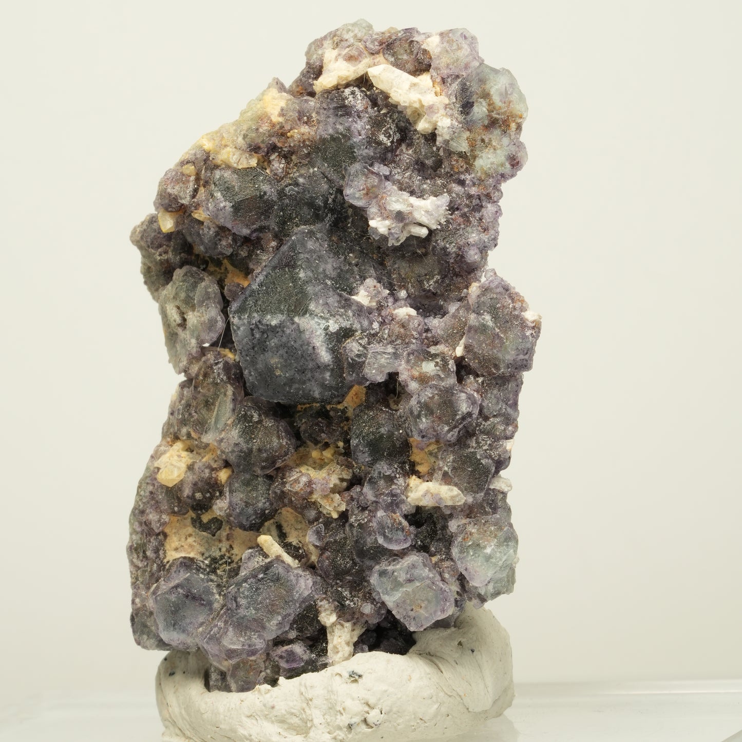 Phantom Fluorit hexagonal, Muskovit Stufe Erongo, Namibia 65*47*14mm #13931