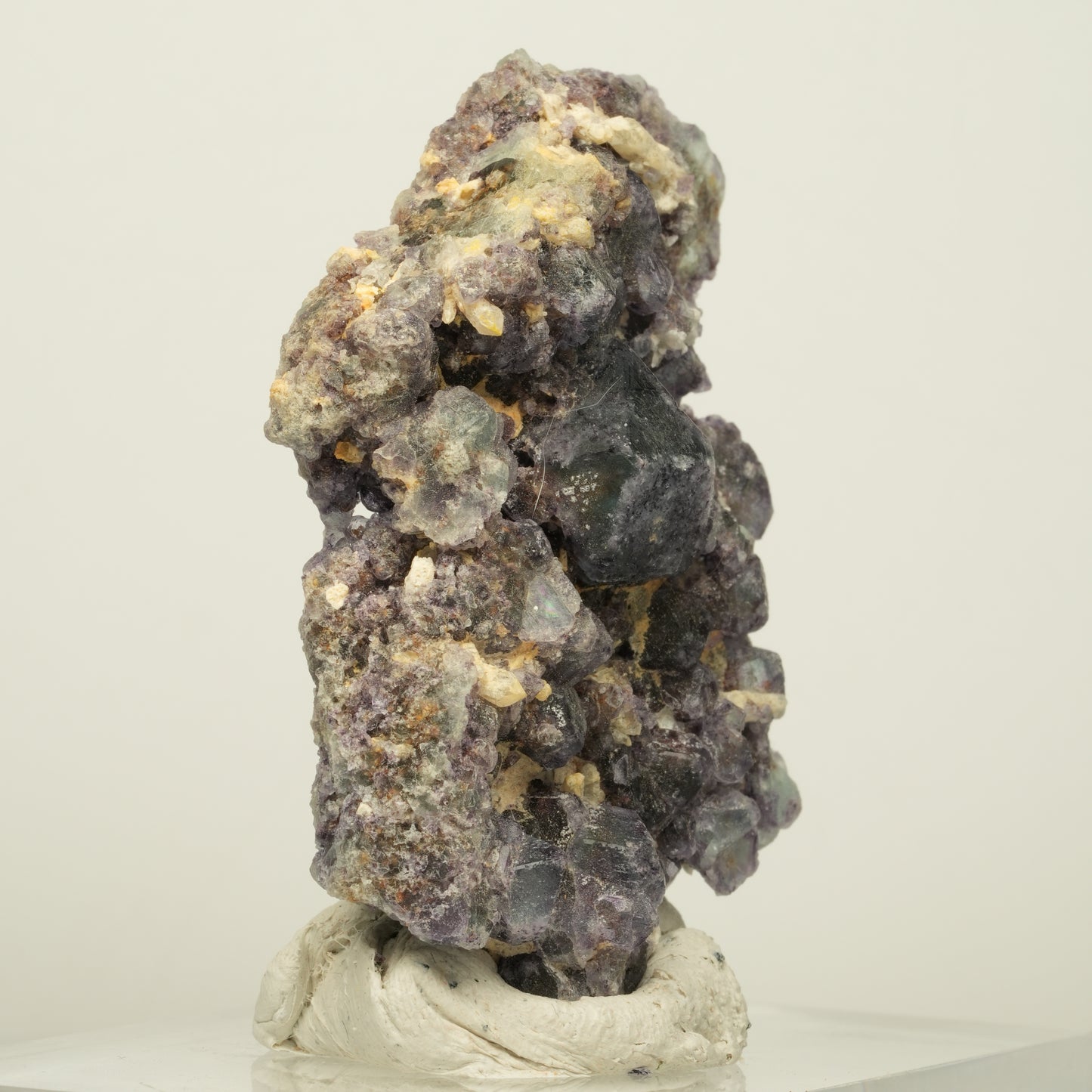 Phantom Fluorit hexagonal, Muskovit Stufe Erongo, Namibia 65*47*14mm #13931