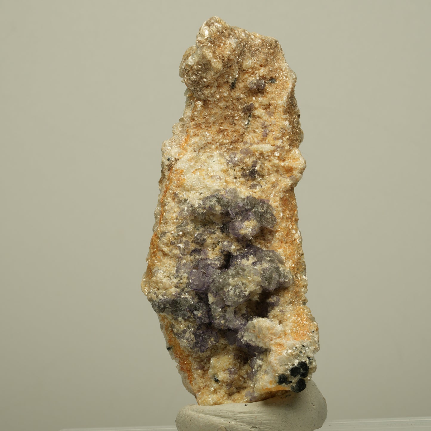 Phantom Fluorit Würfel, Schörl Turmalin, Muskovit Erongo, Namibia 74*29*26mm #13933
