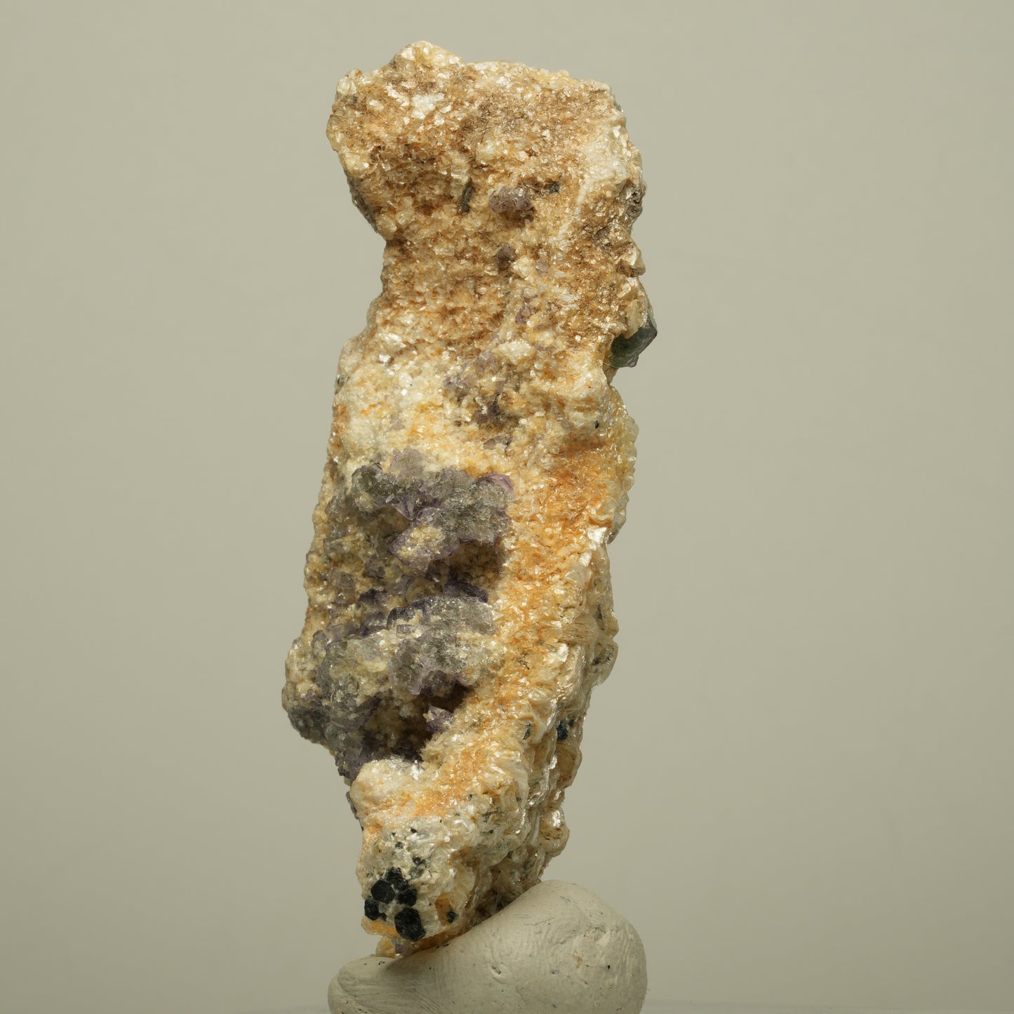 Phantom Fluorit Würfel, Schörl Turmalin, Muskovit Erongo, Namibia 74*29*26mm #13933