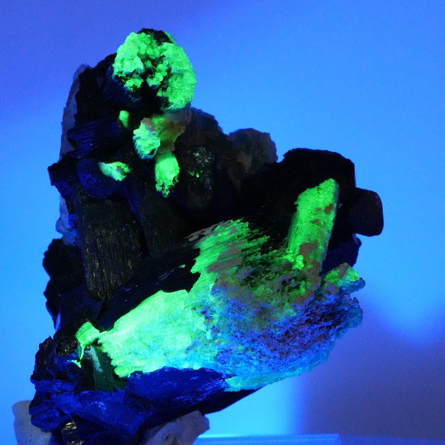 Phantom Fluorit, Schörl Turmalin, Hyalit, Rauchquarz Erongo, Namibia 83*65*56mm #13954