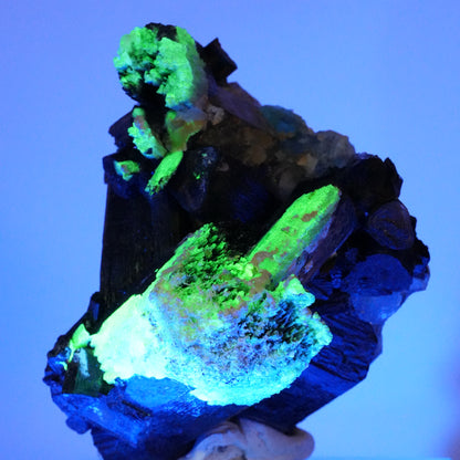 Phantom Fluorit, Schörl Turmalin, Hyalit, Rauchquarz Erongo, Namibia 83*65*56mm #13954
