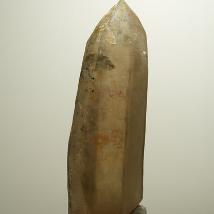 Skelett Rauchquarz mit Hyalit Opal, Schörl Turmalin Erongo, Namibia 116*40*33mm #13956