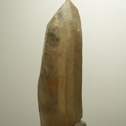 Skelett Rauchquarz mit Hyalit Opal, Schörl Turmalin Erongo, Namibia 116*40*33mm #13956