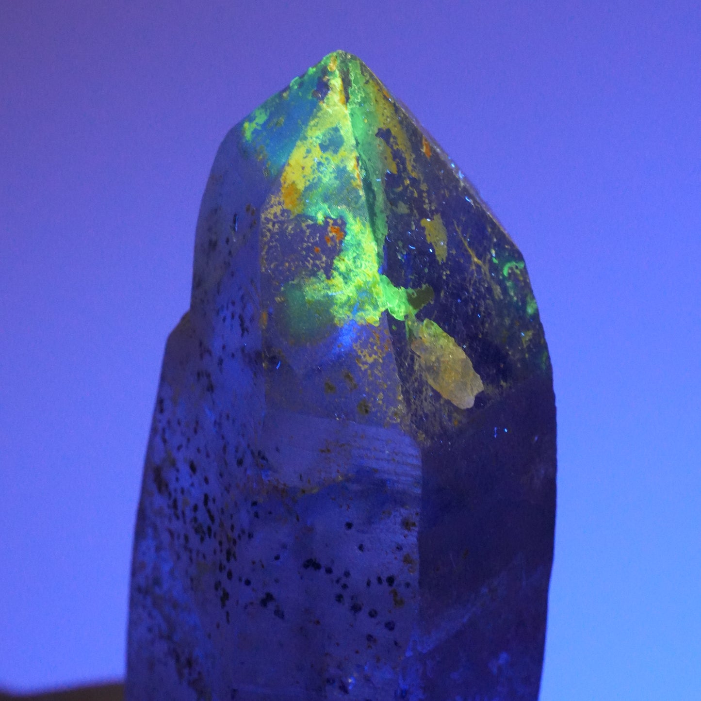 Skelett Rauchquarz mit Hyalit Opal, Schörl Turmalin Erongo, Namibia 116*40*33mm #13956