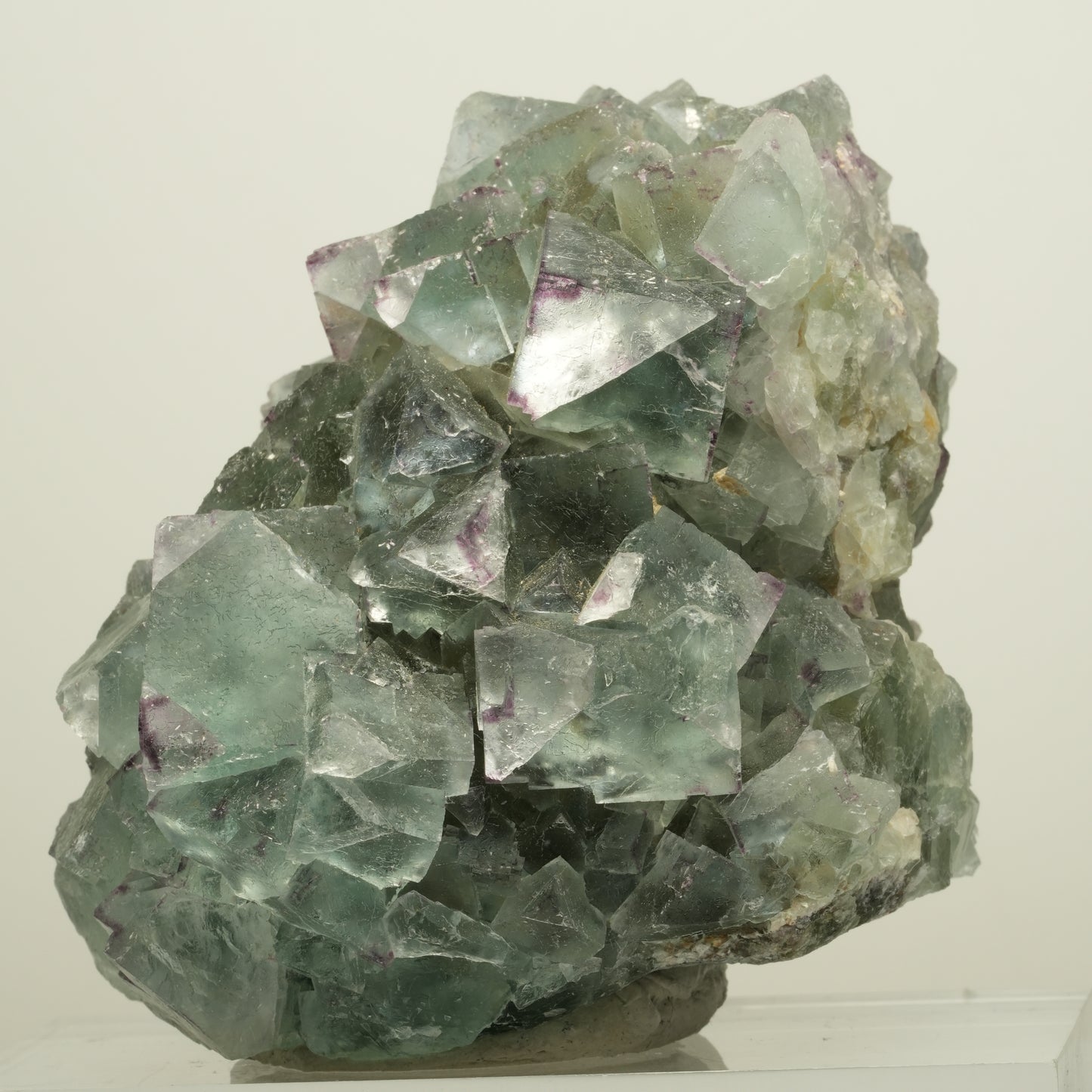 Seltene Phantom Fluorit Würfel Stufe, grün lila Okorusu, Namibia 65*65*58mm #13958