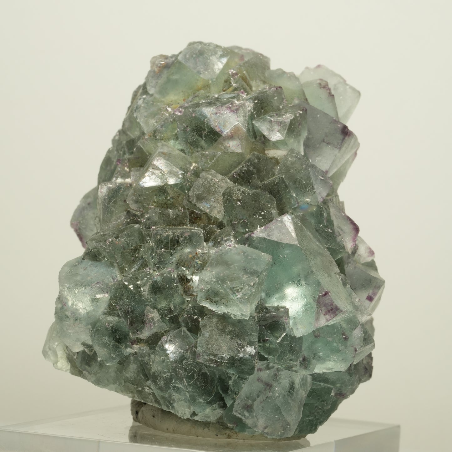 Seltene Phantom Fluorit Würfel Stufe, grün lila Okorusu, Namibia 65*65*58mm #13958