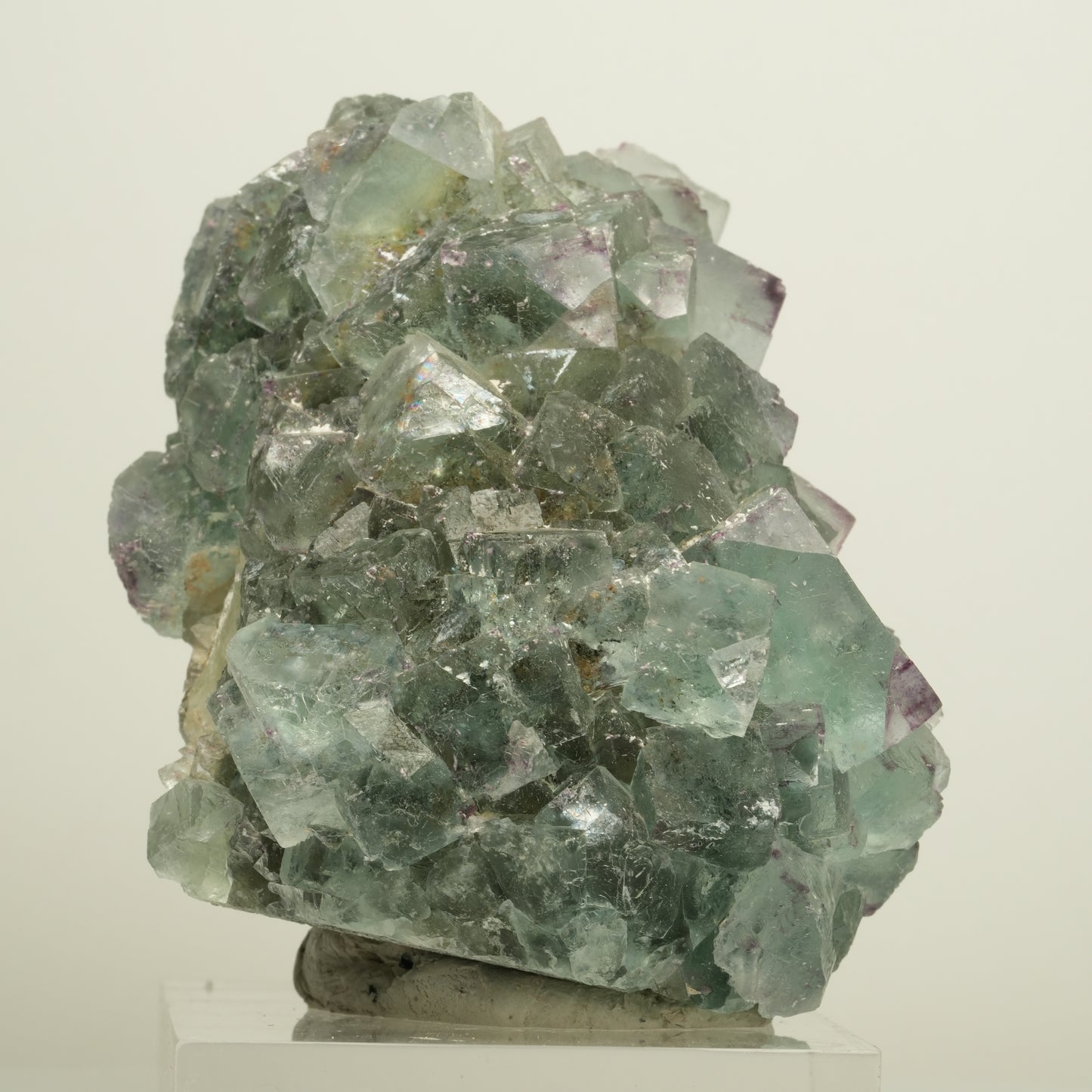 Seltene Phantom Fluorit Würfel Stufe, grün lila Okorusu, Namibia 65*65*58mm #13958