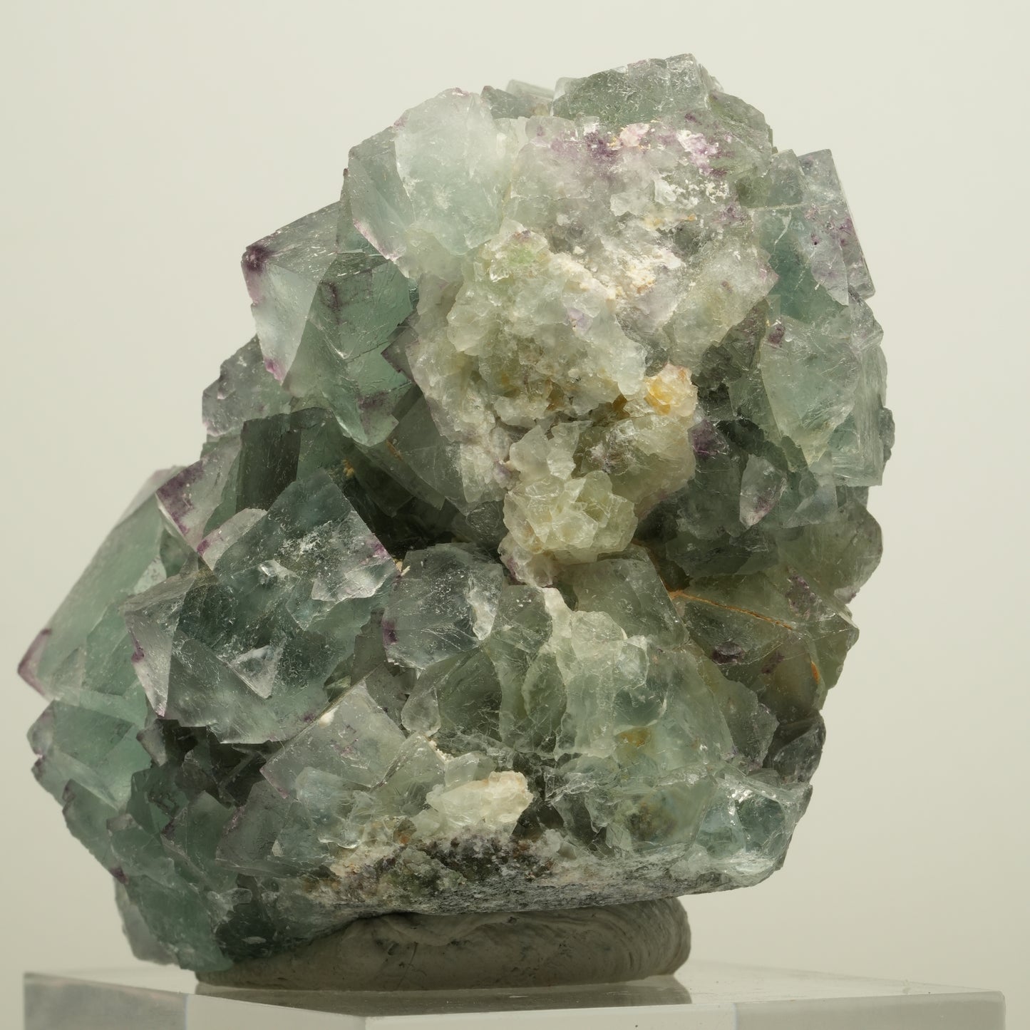 Seltene Phantom Fluorit Würfel Stufe, grün lila Okorusu, Namibia 65*65*58mm #13958