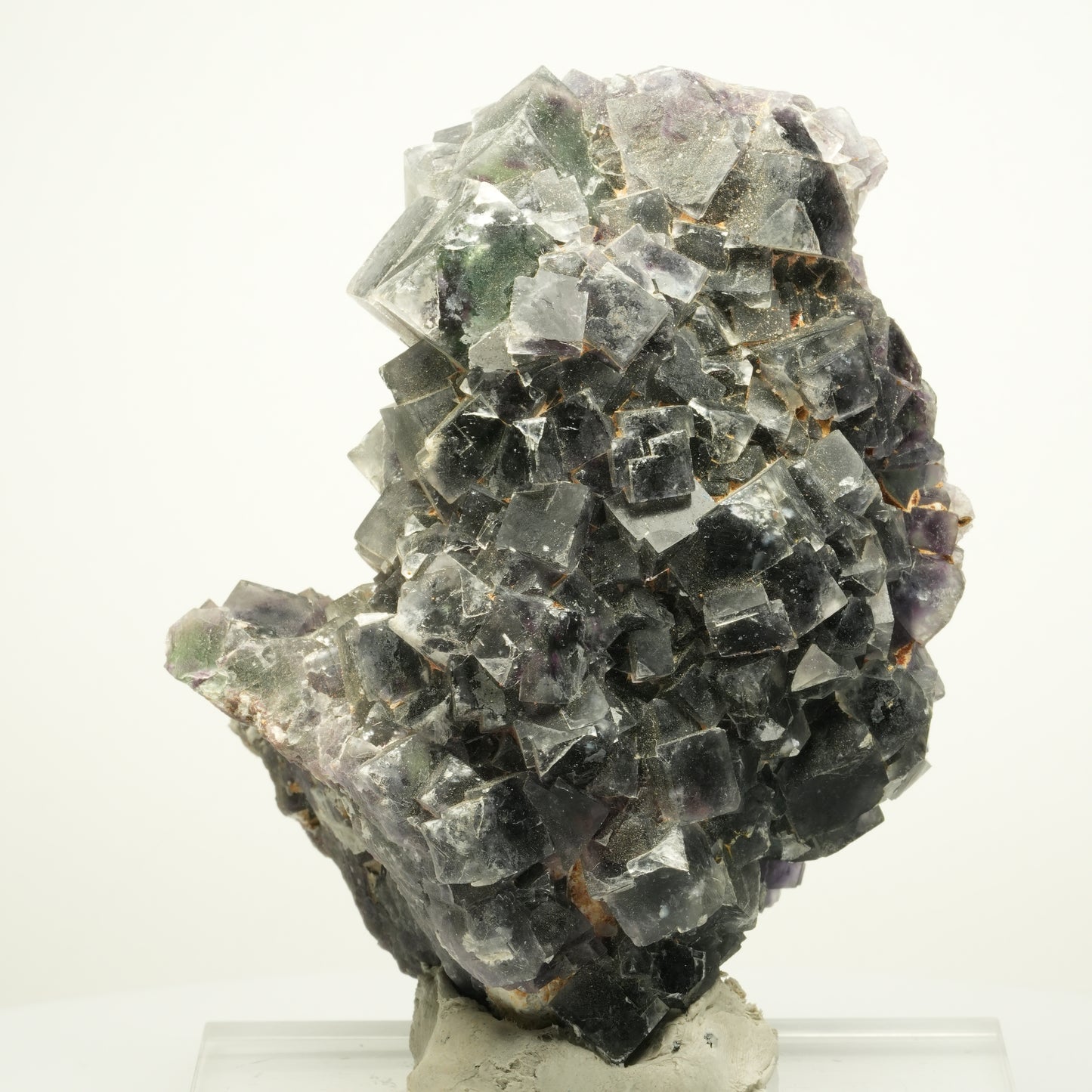 Große  Phantom Fluorit Würfel, Quarz Stufe Okorusu, Namibia 97*76*65mm #13961
