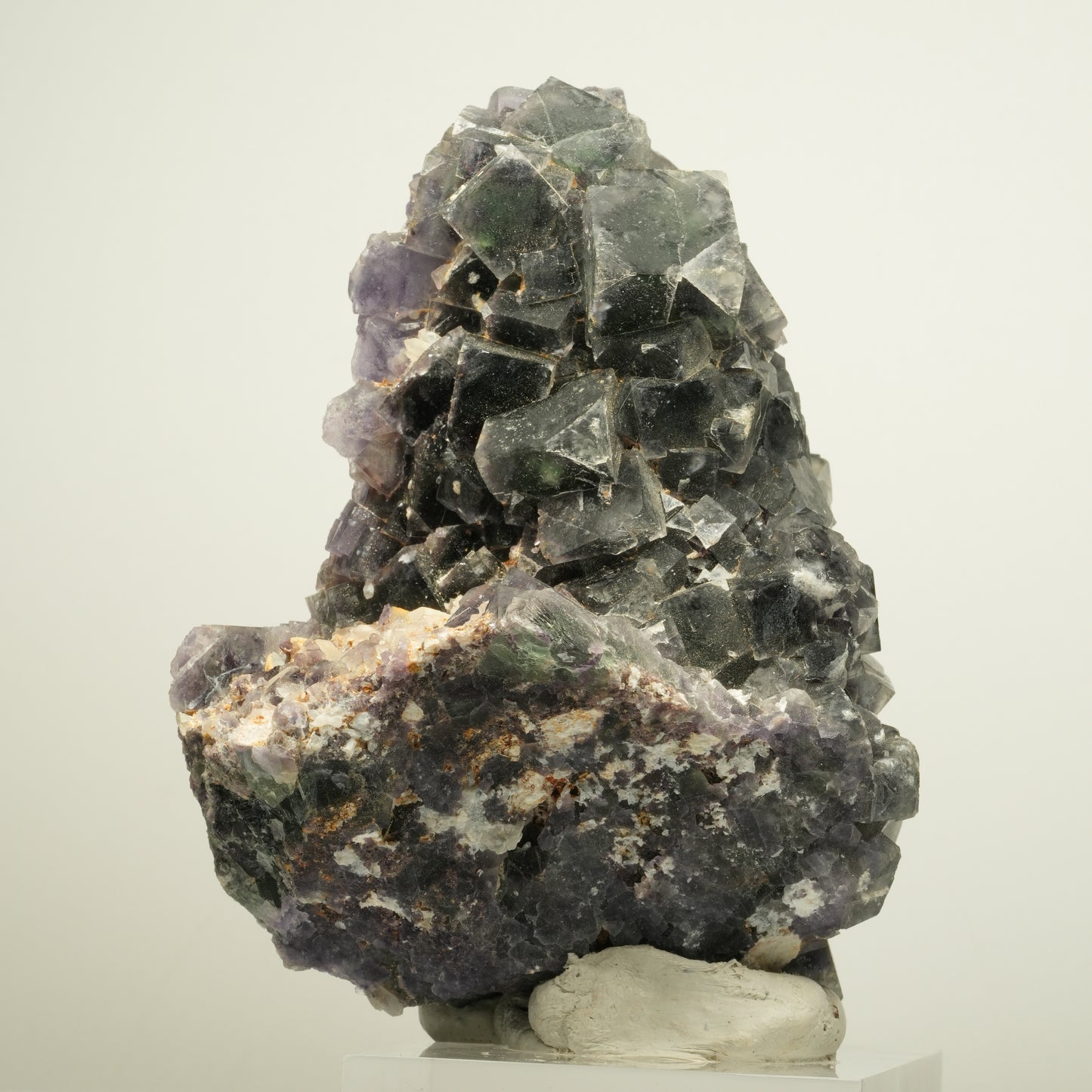 Große  Phantom Fluorit Würfel, Quarz Stufe Okorusu, Namibia 97*76*65mm #13961
