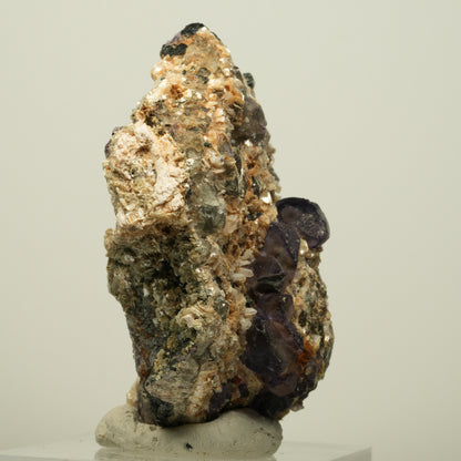 Phantom Fluorit Würfel, Schörl Turmalin, Muskovit, Orthoklas Erongo, Namibia 69*53*35mm #13965