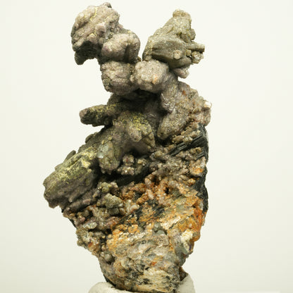 Ausgeprägte Muskovit Kristalle auf Schörl Turmalin, Orthoklas Erongo, Namibia 93*55*51mm #13966