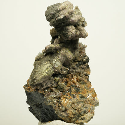 Ausgeprägte Muskovit Kristalle auf Schörl Turmalin, Orthoklas Erongo, Namibia 93*55*51mm #13966
