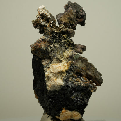 Ausgeprägte Muskovit Kristalle auf Schörl Turmalin, Orthoklas Erongo, Namibia 93*55*51mm #13966