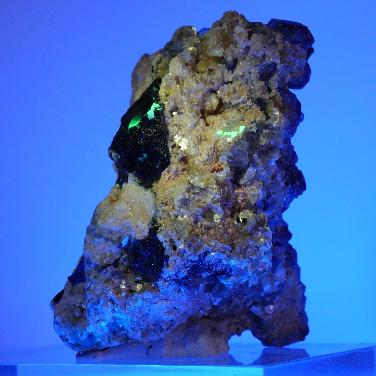 Phantom Fluorit, Schörl Turmalin, Hyalit, Rauchquarz, Muskovit Erongo, Namibia 78*52*52mm #13967