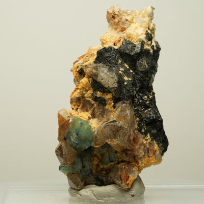 Seltene Phantom Fluorit, Orthoklas, Rauchquarz Stufe Erongo, Namibia 73*41*36mm #13968