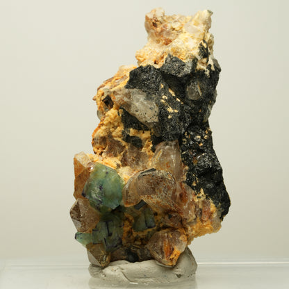 Seltene Phantom Fluorit, Orthoklas, Rauchquarz Stufe Erongo, Namibia 73*41*36mm #13968