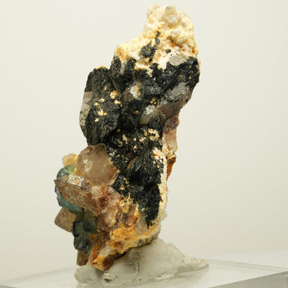 Seltene Phantom Fluorit, Orthoklas, Rauchquarz Stufe Erongo, Namibia 73*41*36mm #13968