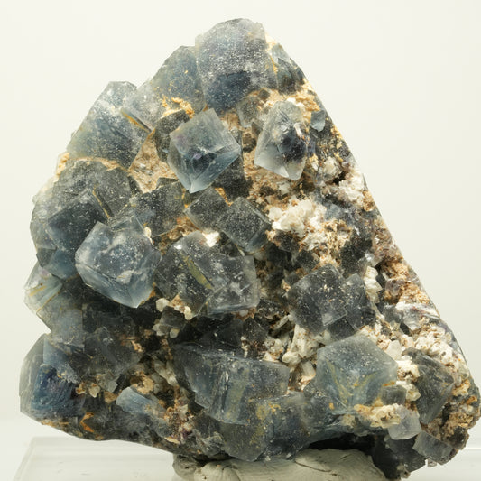 Seltene klare Phantom Fluorit Würfel, Quarz Stufe Okorusu, Namibia 72*66*25mm #13969