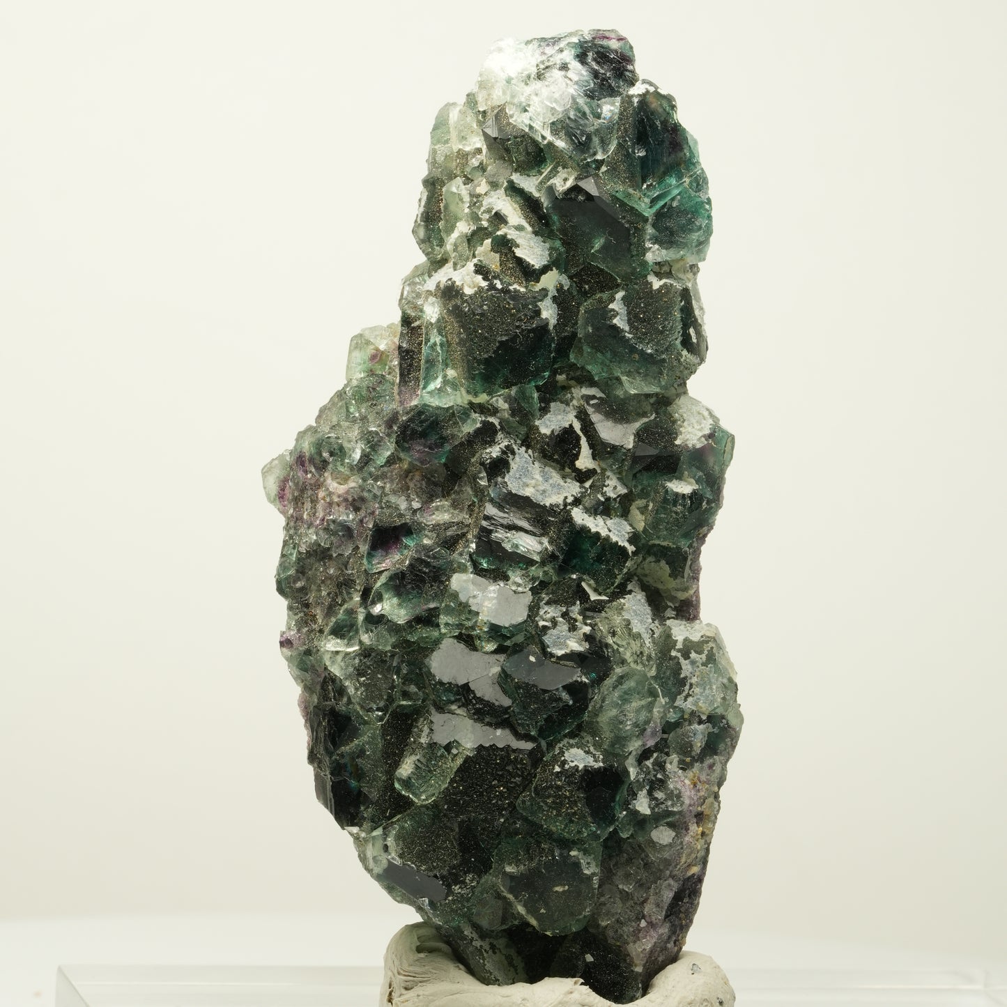 Seltene Phantom Fluorit Würfel Stufe, grün lila Okorusu, Namibia 80*36*18mm #13970